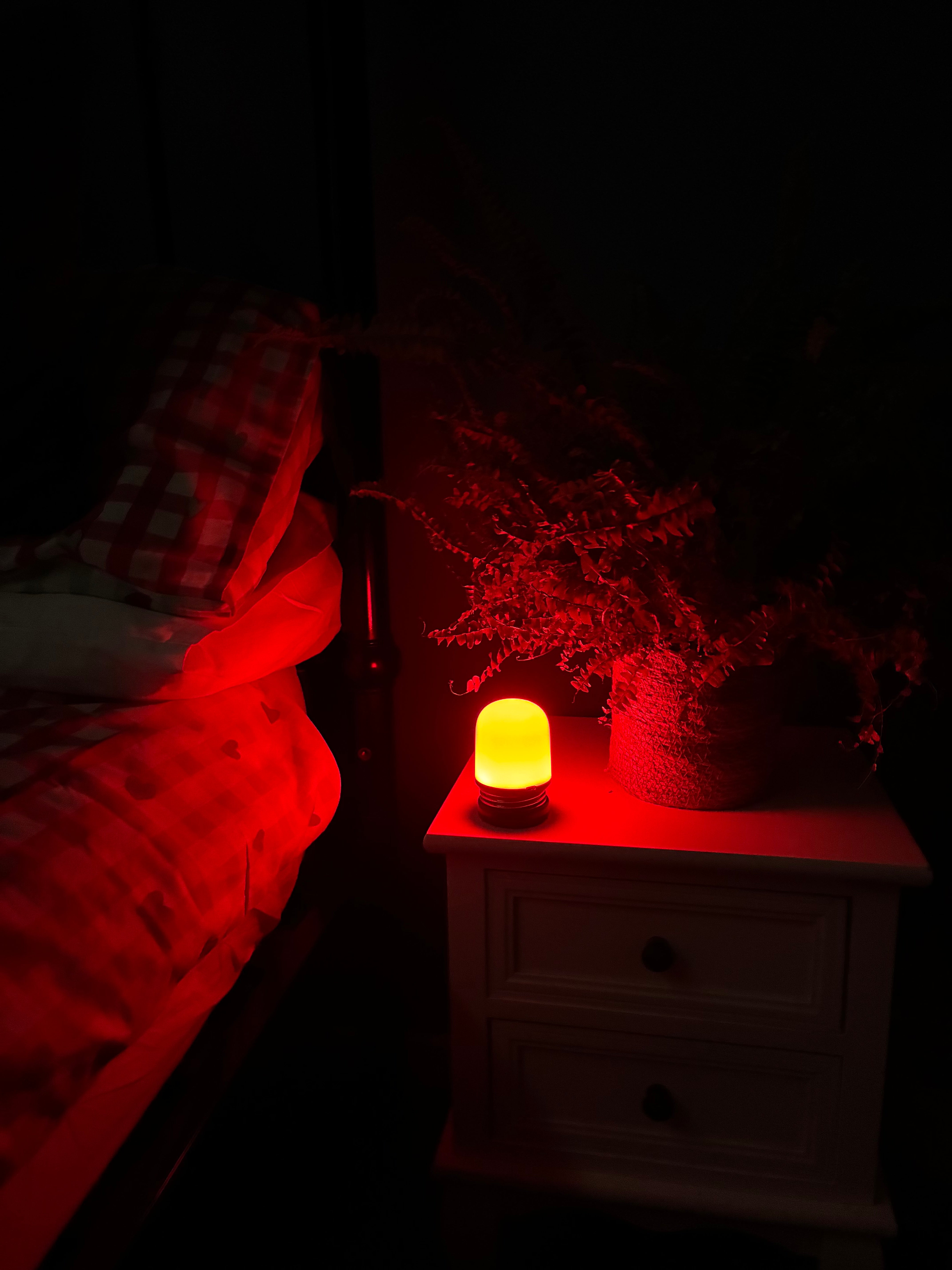 Red & Amber Night Light For Better Sleep