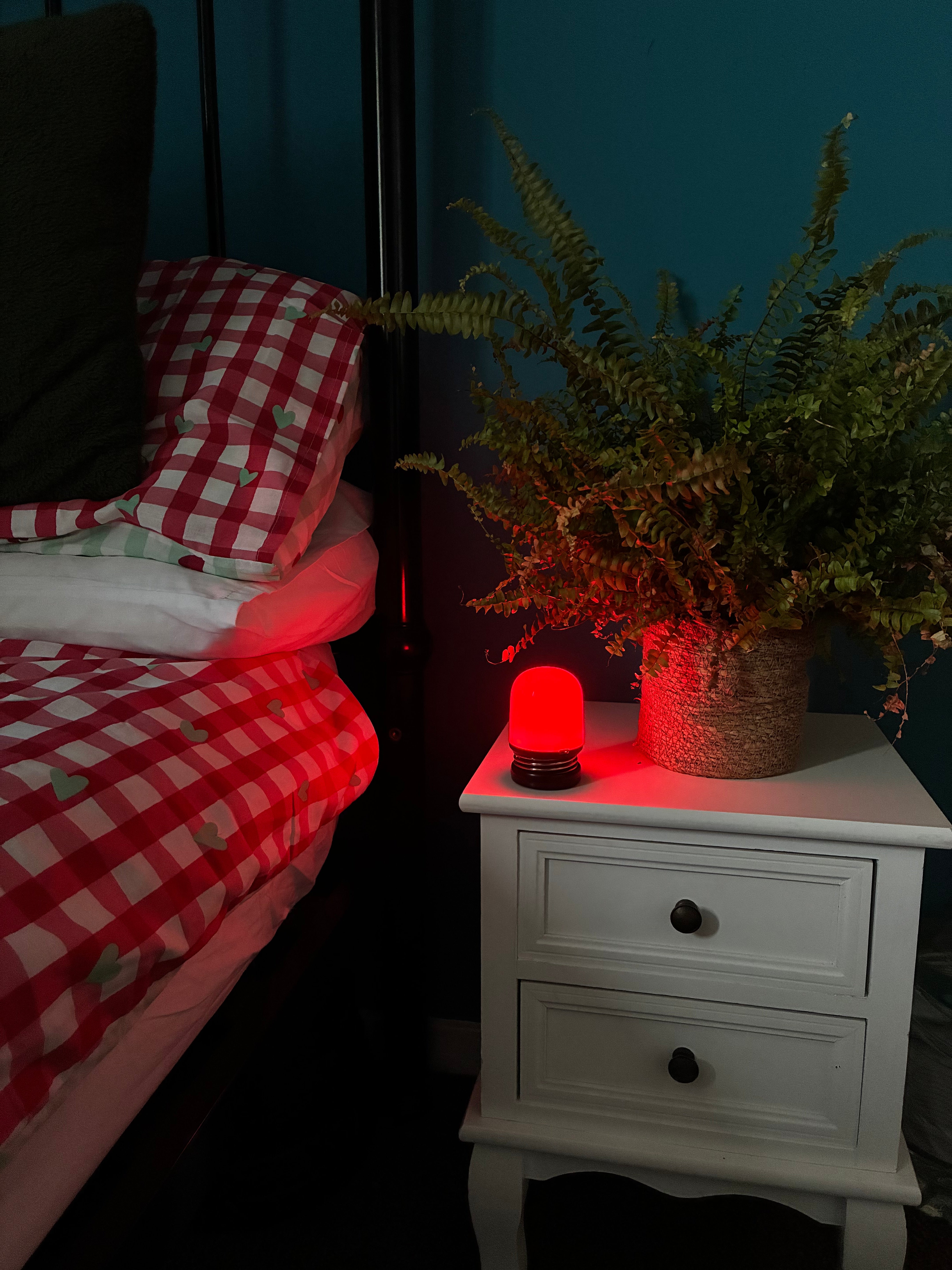 Red & Amber Night Light For Better Sleep